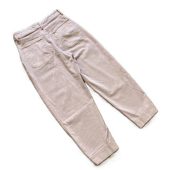 Gap Barrel Khaki High Rise Canvas Pants Rose Dawn Pink Pink Women's 2P - Picture 6 of 7